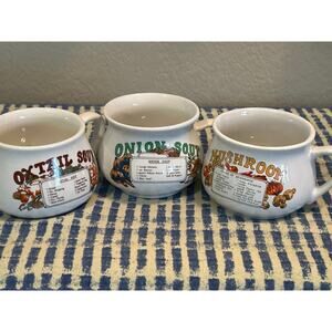Vintage Recipe Soup Crock Mugs